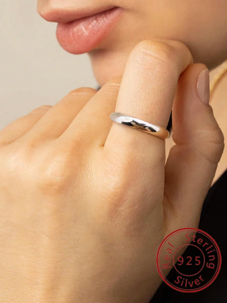 925 Sterling Silber Zirkon 3 mm Kreisblende Modischer Ring für Frauen, Verlobung, Hochzeit, Luxus, hochwertiger edler Schmuck