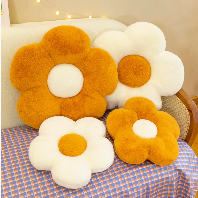 Almohada decorativa para el hogar con forma de pétalo de girasol