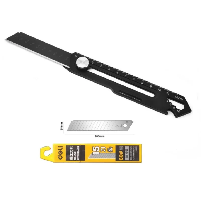 Couteau multi-usages 10 en 1, couteaux de papeterie d'art utilitaire exquis 3CR13, boîte à outils tout en acier permettant d'économiser du travail, coupe-papier artisanat