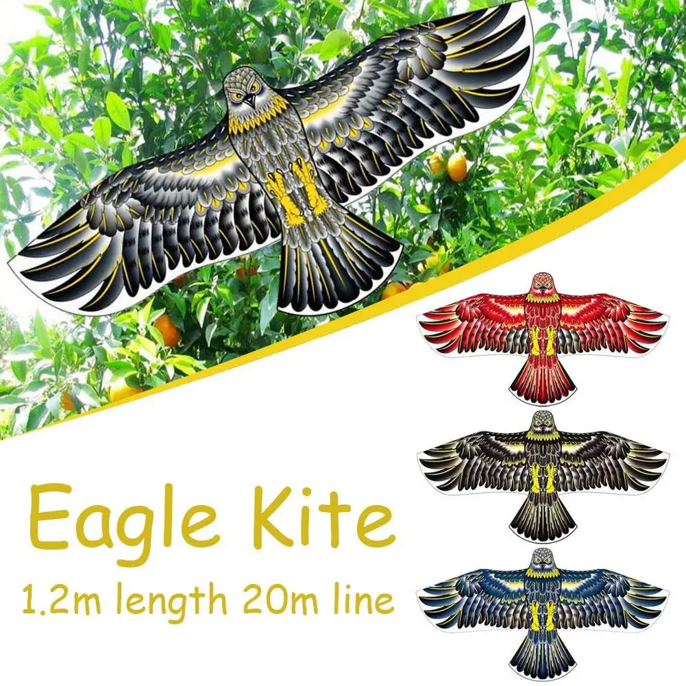 Espantapájaros para granja y jardín, cometa de halcón volador, repelente de aves, señuelo grande, repelente de plagas