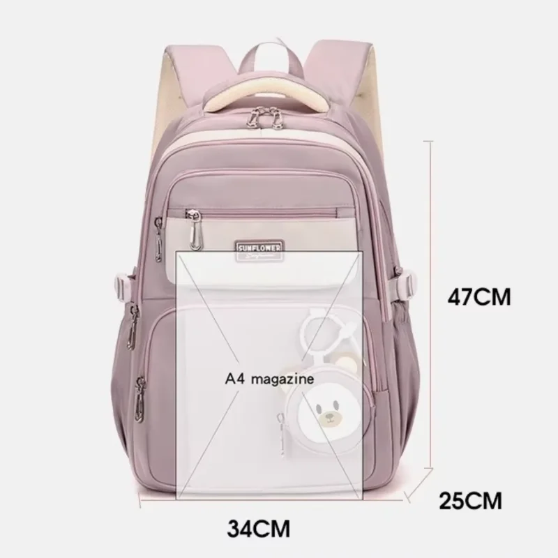 かわいい大容量スクールバッグ軽量ペンダントリュックサックバッグパックオックスフォード布防水旅行 Mochila 旅行