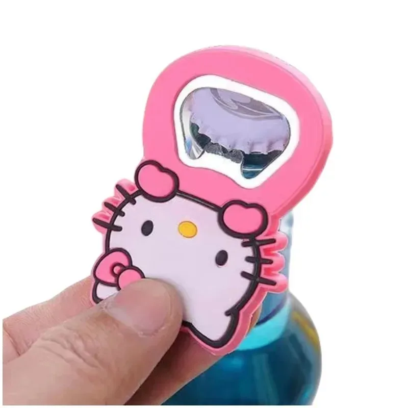 Hello Kitty милая мультяшная силиконовая открывалка для вина, розовое девчачье сердце, открывалка для бутылок пива, персонализированный магнит на холодильник Mymelody, подарок