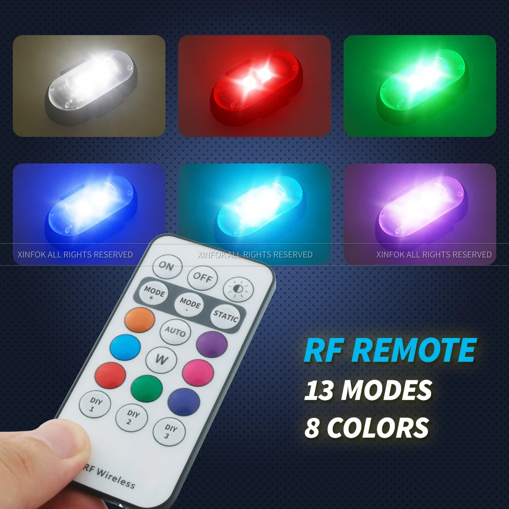 RGB Led 航空機ストロボライトオートバイライト LED フラッシュ位置ワイヤレスライト航空機飛行機ヘリコプター警告灯