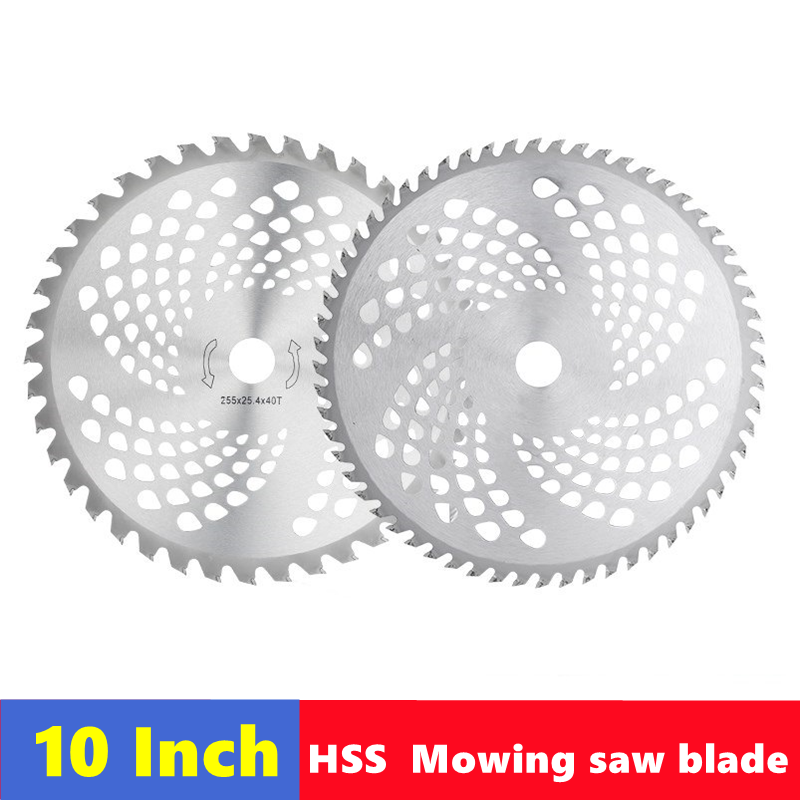Диафрагма лезвия для газонокосилки, 255 мм (10 дюймов), 25,4 мм, 40/60/80 зубьев