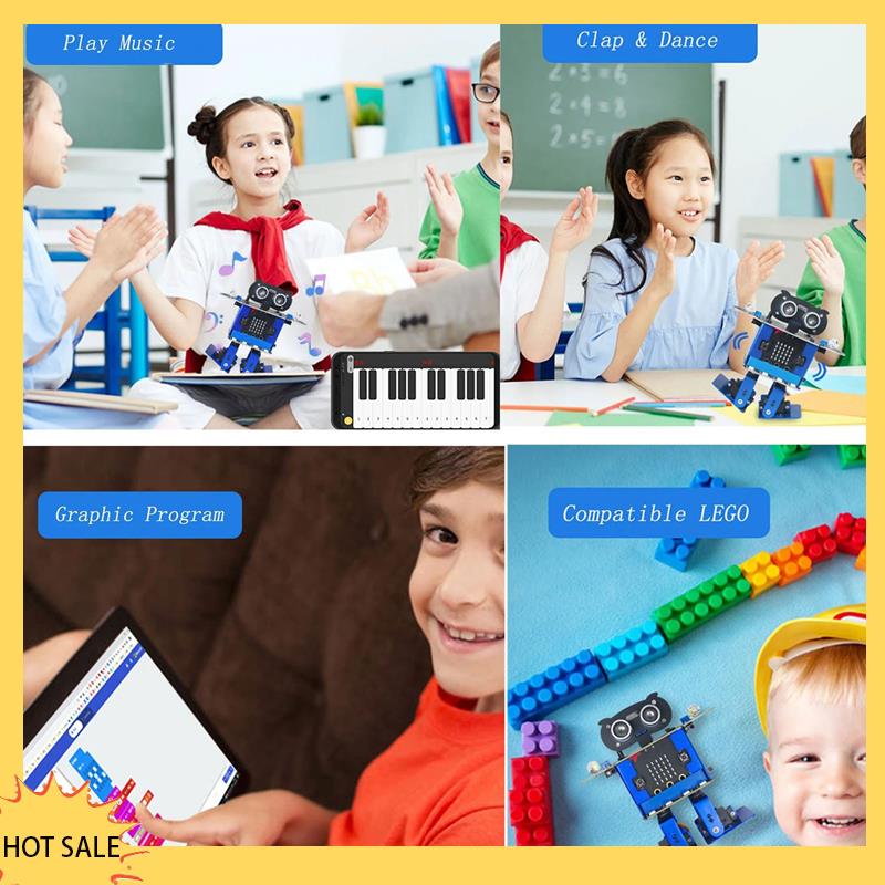 A66Z Happybot Programmierauto +XR Scratch Biped Walking Dance Music Micro:Bit Motherboard APP