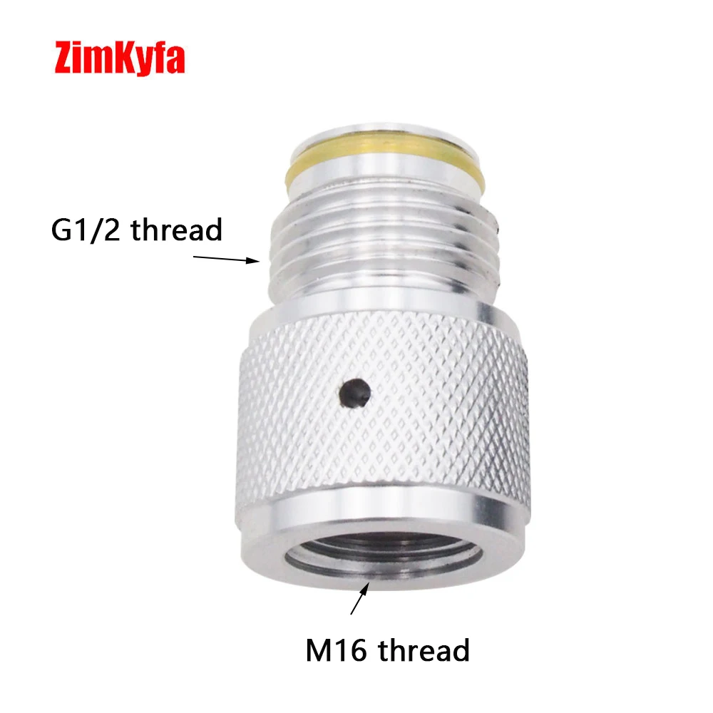 M16*1.5 Adapter Convertor For 88g 90g Airsource Disposable Co2 Cartridge Charging Adaptor To G1/2-14 Thread ASA Adapter