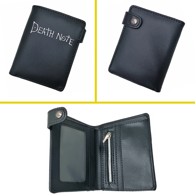 Death Note аниме черный короткий кошелек из искусственной кожи для карт и портмоне для мальчиков и девочек подарок