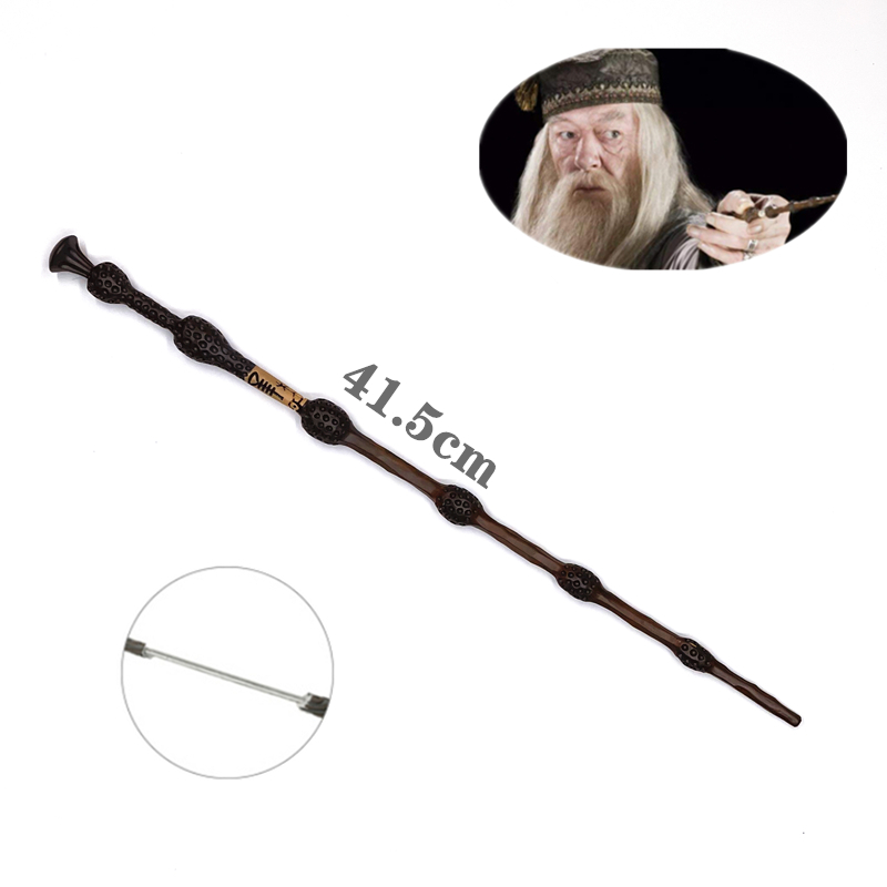 Varinha de núcleo de metal cosplay hermione granger caixa de presente premium modelo de embalagem brinquedos infantis presente de aniversário