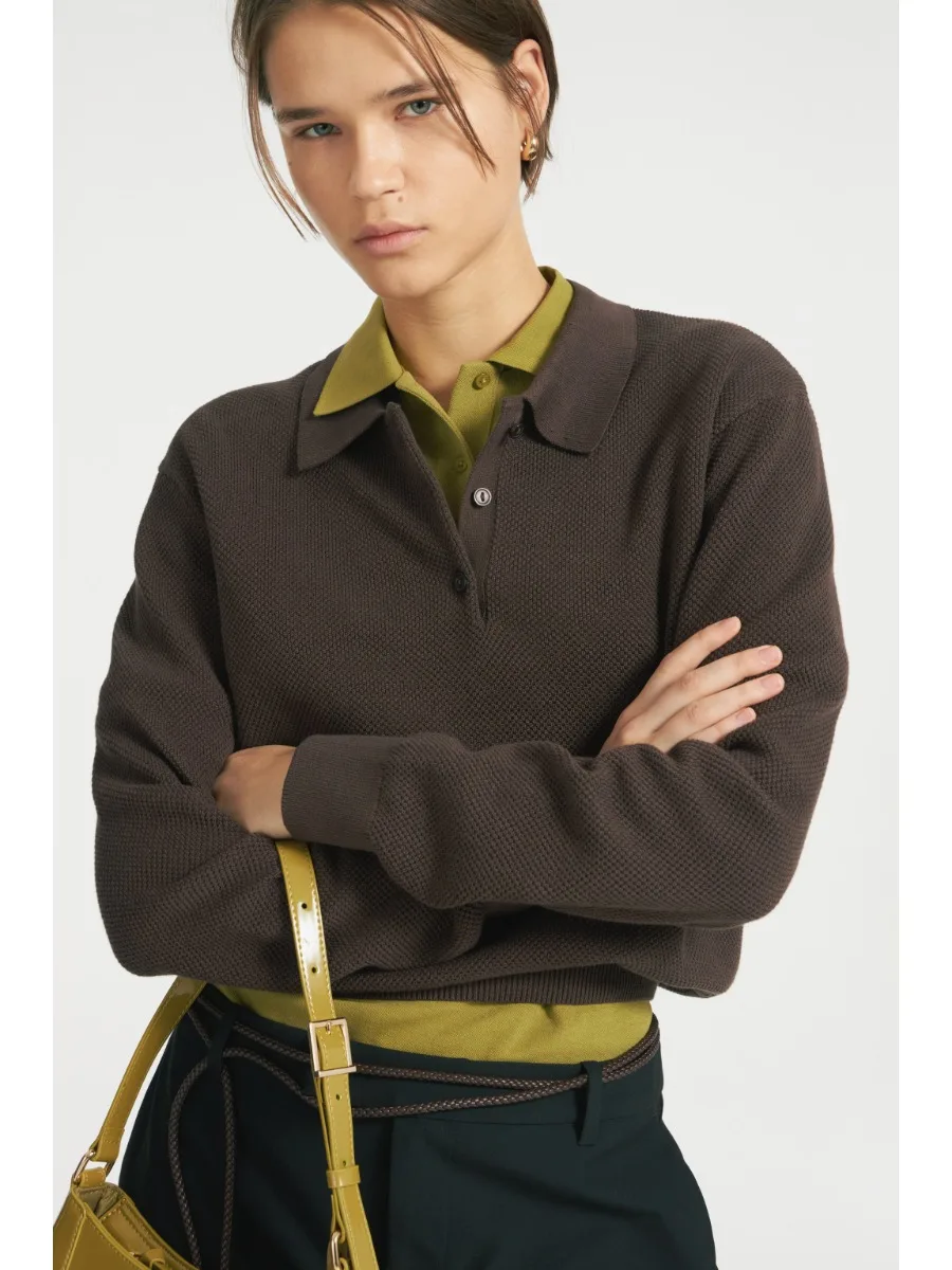 Hirsionsan Winter dicke Damen-Strickanzüge, weich, 2-teilig, weich, Damen-Sets, Polo-Ausschnitt, Pullover und Hose mit weitem Bein, gestricktes Outfit