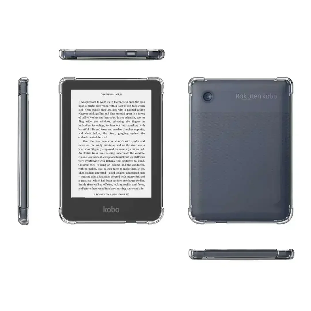 1 unids/lote Funda delgada a prueba de golpes para Funda Kobo Clara Color & BW & 2E 6 "eBook Funda trasera suave de TPU