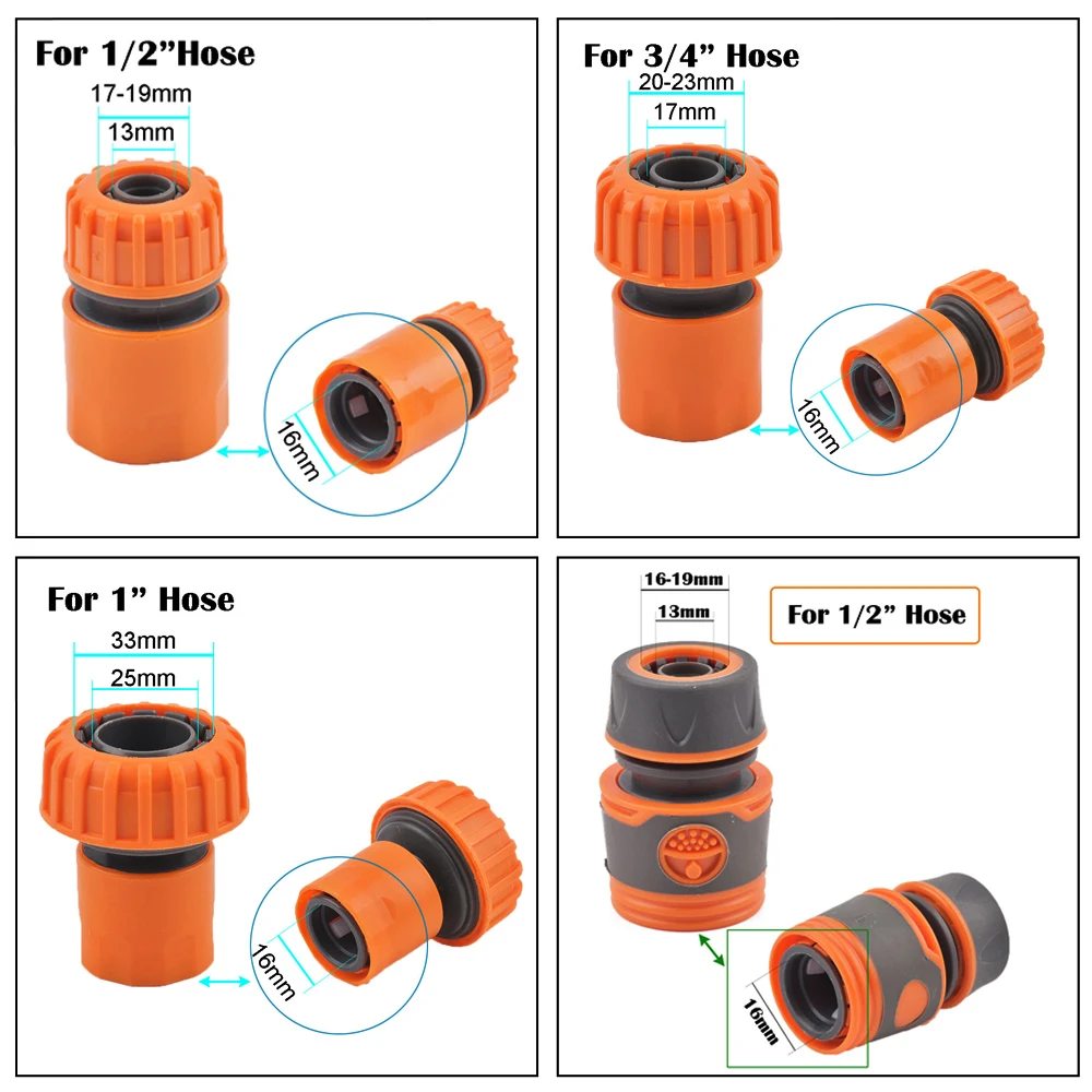 1/2 3/4 Thread 2-way Tap Hose Water Splitter Garden Tap Y Splitter Watering Fittings Adjustable Switch Joints