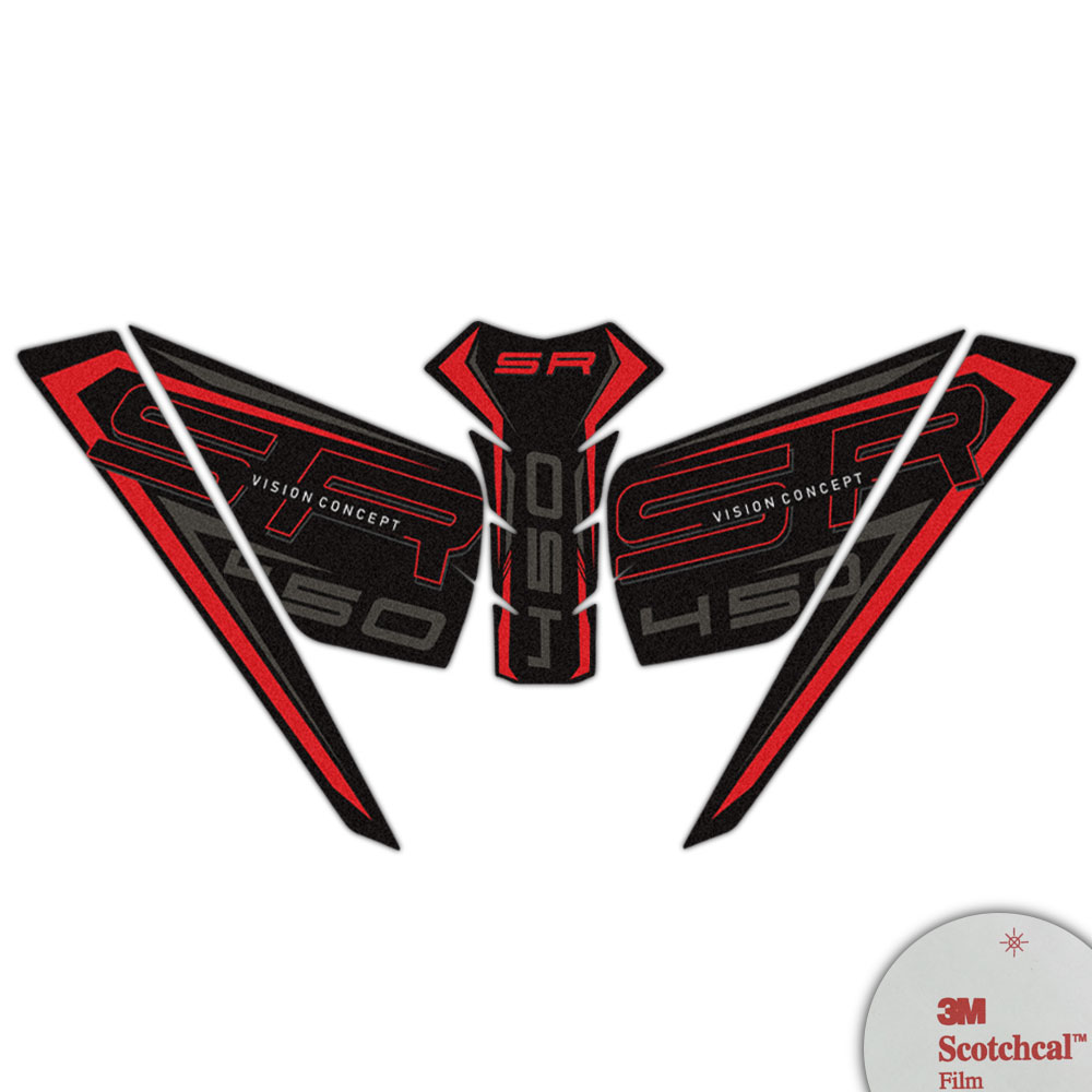 450SR 3M esmerilado accesorios de motocicleta pegatina Kit de calcomanías Protector de almohadilla de depósito de combustible antideslizante para CFMOTO 450SR