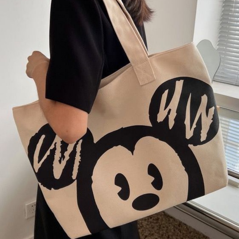 NEUE Cartoon Leinwand Tasche Kawaii Nette Große Kapazität Leinwand Tasche Weibliche Studenten Schul Einkaufstasche