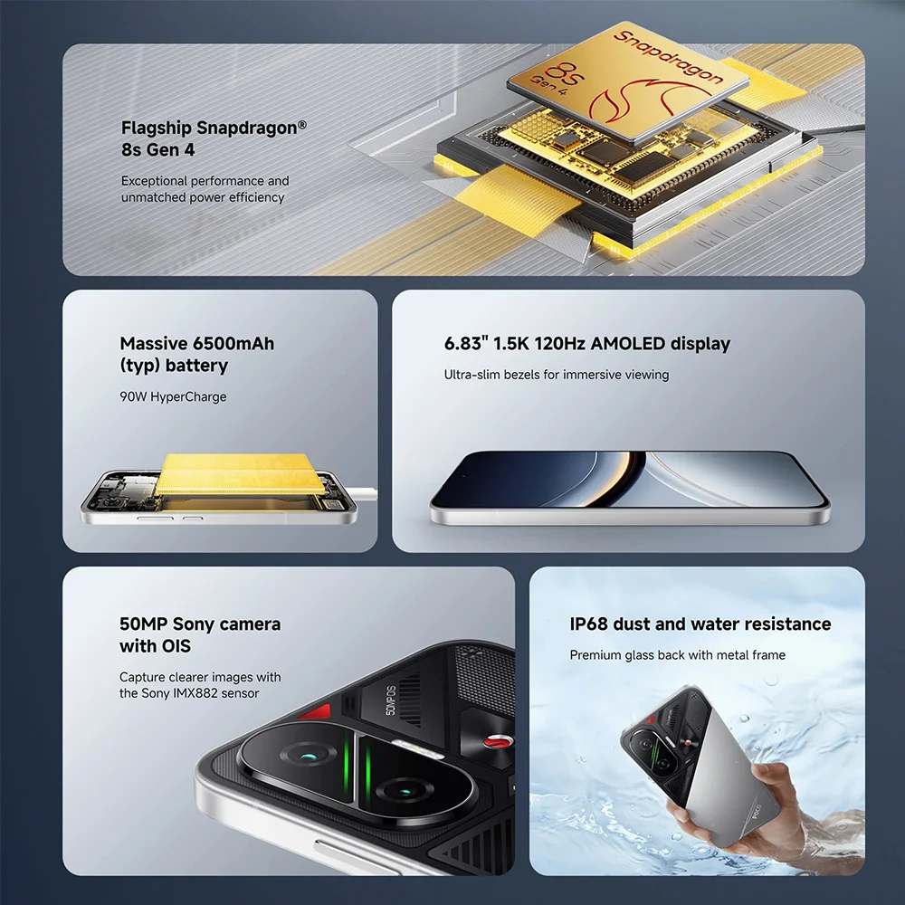 【Weltpremiere】POCO F7 5G Global Version Snapdragon ®   8s Gen 4 NFC 6,83 1,5K AMOLED Display 50MP Kamera OIS 6500mAh Smartphone