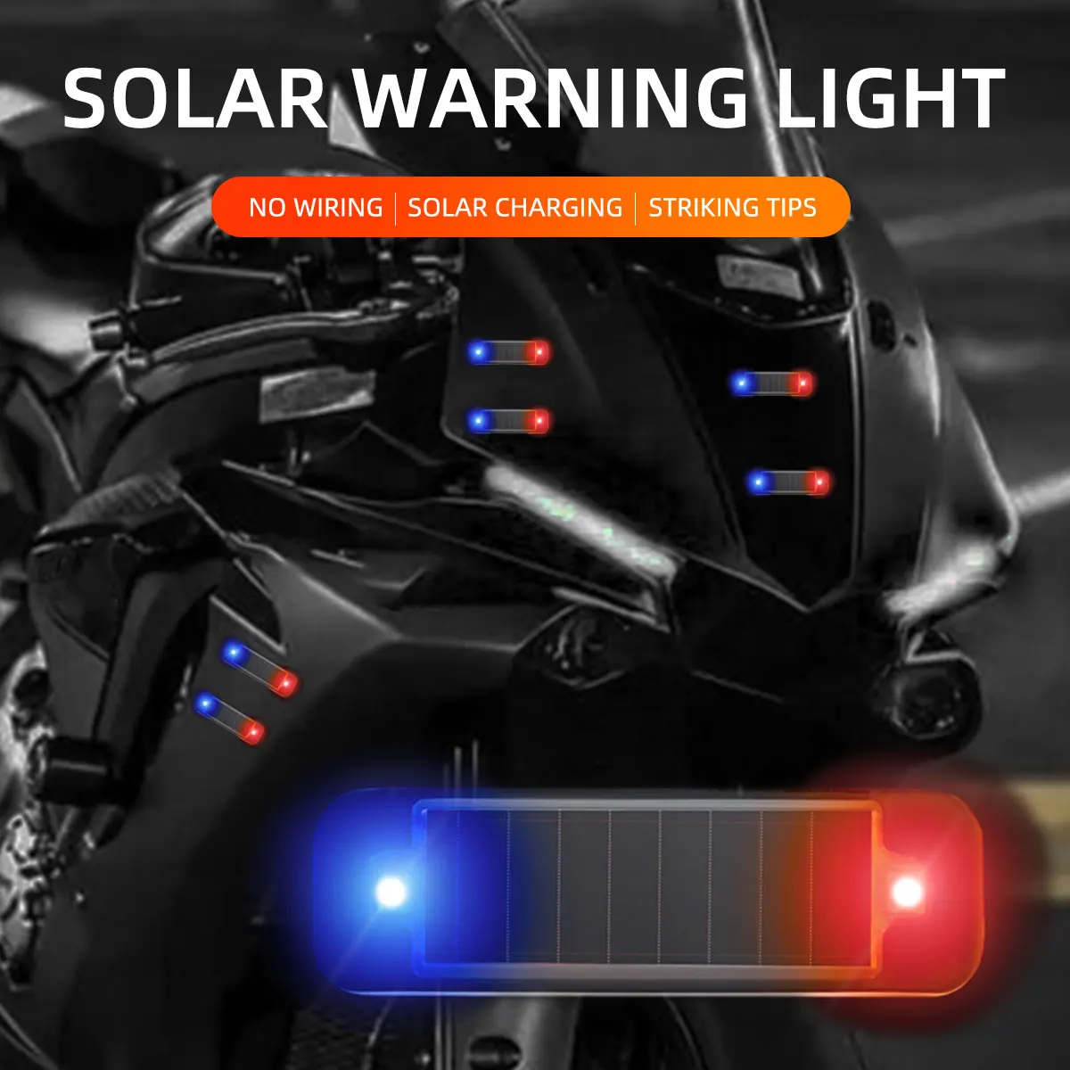Luzes de advertência estroboscópicas led luz de sinal de grade de carro energia solar telhado aviso farol luz indicadora anti-colisão luzes traseiras led
