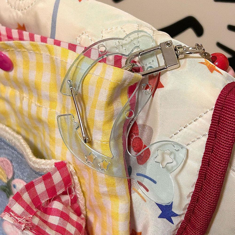 Colgante acrílico para teléfono móvil Ins, mosquetón con notas musicales bonitas de dibujos animados, dijes para bolso acrílico, mochila, accesorios colgantes Diy