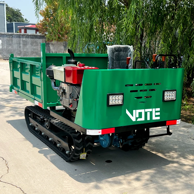 Chinese Mini Crawler Transporter  Manufacturer Farm And Garden Use  Asoline Tracked Dumper High Efficiency Hydraulic Dump Truck
