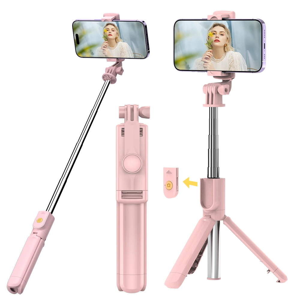 Trípode/palo Selfie inalámbrico con luz, trípode extensible remoto con Bluetooth para iPhone, teléfono móvil, transmisión en vivo Tiktok