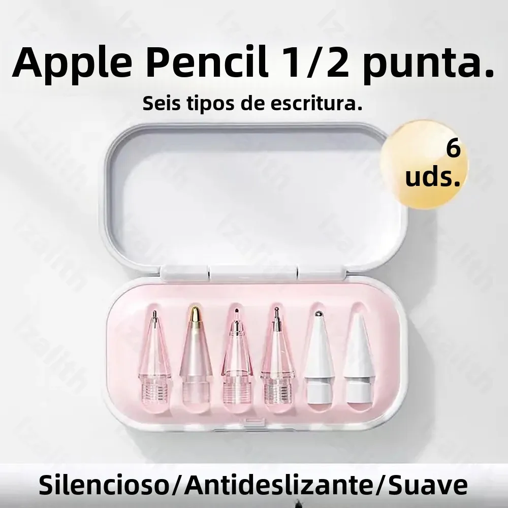 Puntas de lápiz de repuesto para Apple Pencil 1/2/3th Apple Pencil Pro 4/6 Uds 2B puntas suaves para iPad Pro Pencil 1/2/3 Stylus punta fina