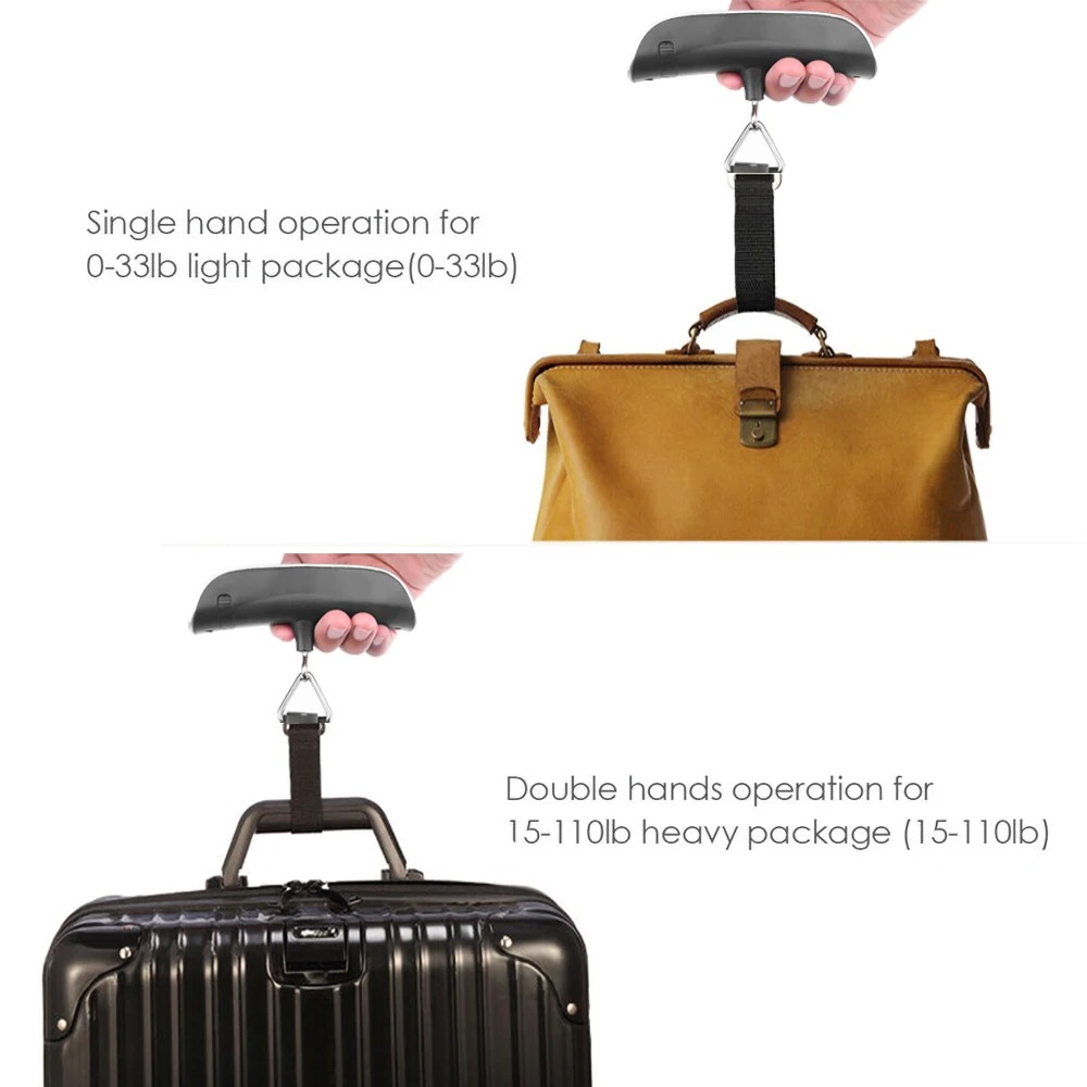 50kg 10g Digital Scale Electronic Balance Kitchen Luggage Hanging Scale Weight Suitcase Travel Scale Baggage Bag Weight Tool