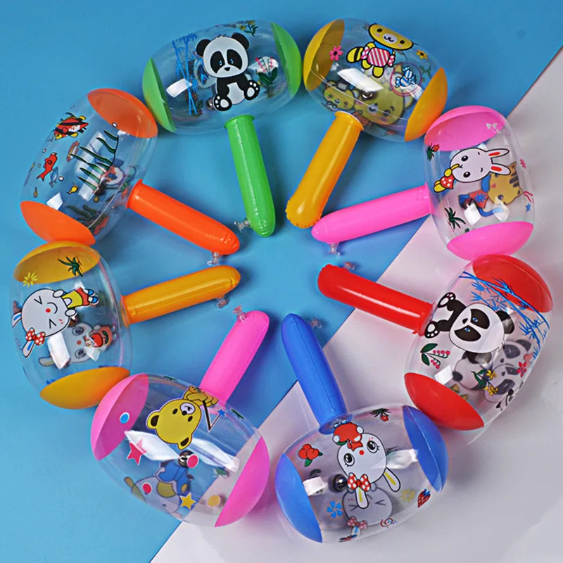 1 ชิ้นเด็ก Inflatable Hammer ของเล่นเสียง Bell สําหรับเด็กการ์ตูนสัตว์จับค้อนของเล่นตลก Rattles สําหรับของขวัญเด็ก