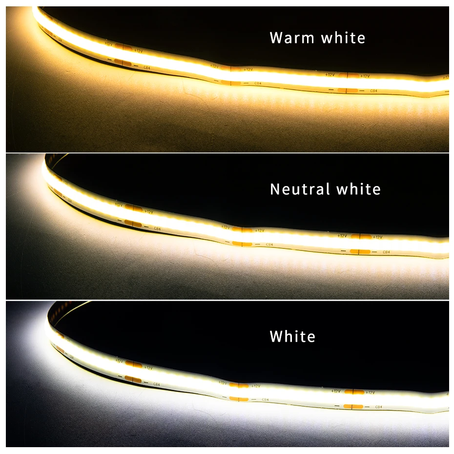 Lampu Strip LED COB Perekat DC 12V EU US UK AU Plug Led Pita Lemari dengan Sensor Sentuh Sakelar Peredup Di Bawah Lampu Kabinet