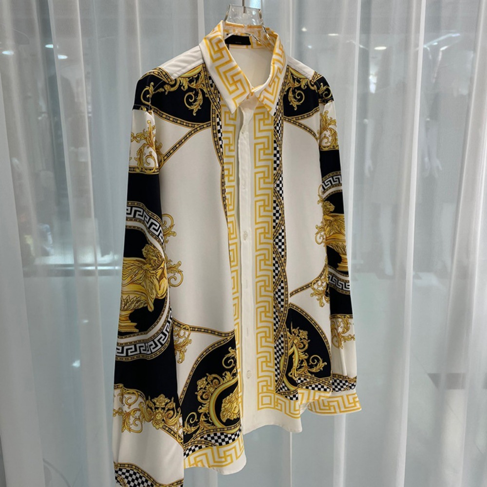 2023 New Autumn Fashion Youth Popular Digital Printing Men's Long Sleeved Lining