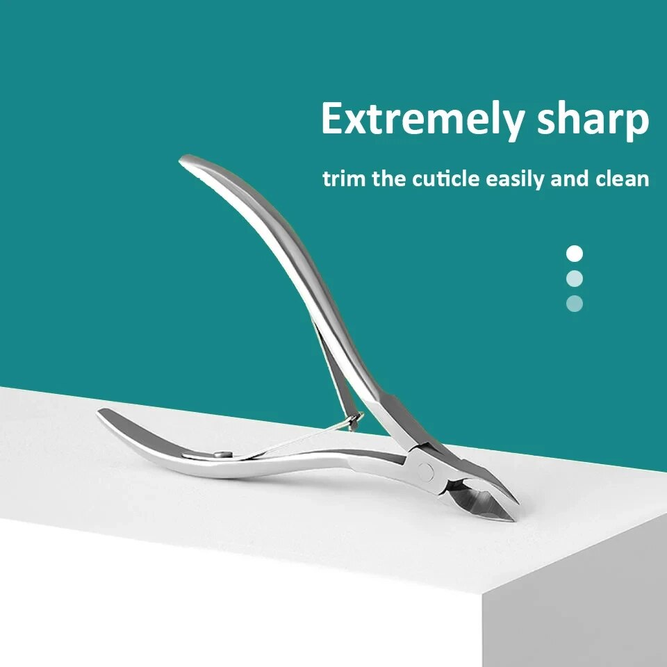 Coupe-cuticules tondeuse dissolvant de peau morte pédicure coupe-cuticules en acier inoxydable outil pinces à cuticules ciseaux de manucure à ongles