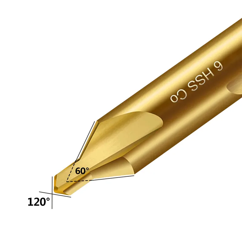 M35 HSS-Cổ Coban Trung Tâm Mũi 1.5/2/2.5/3/4/5/6Mm Góc 60 Độ Đôi Cấp Phủ Titan Mũi Khoan Mũi