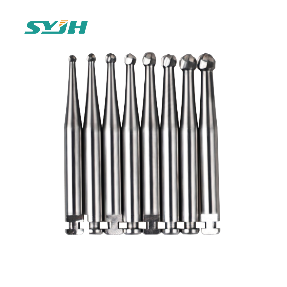 ชุดเครื่องมือขัดฟันทรงกลมทังสเตนคาร์ไบด์สำหรับ Dia.2.35mm ความเร็วต่ำชุดเครื่องมือขัดฟัน5ชิ้น/กล่อง
