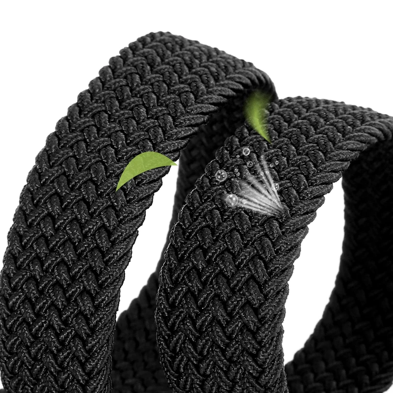 Cintura in tessuto da uomo e da donna senza punzonatura Cintura in tela elasticizzata elastica Cintura per pantaloni da studente versatile in stile coreano femminile