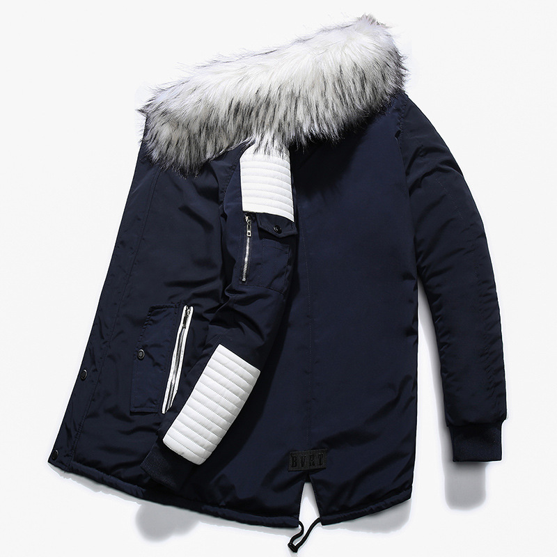 Man Parka Capuchon Winter Winddicht Mannelijke Dikke Warme Jas Plus Size Mannen Capuchon Mode Heren Nieuwe Parka Dikker Jas Parka mannen