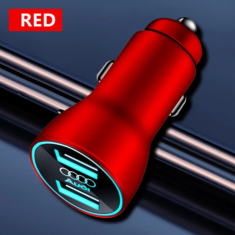 Car Charger Type C Fast Charging USB Ports Adapter For Audi Quattro A3 A4 A6 A5 Q5 A1 Q7 Q3 Q2 Q8 A7 A8 TT S1 SQ5 RSQ3 RSQ8