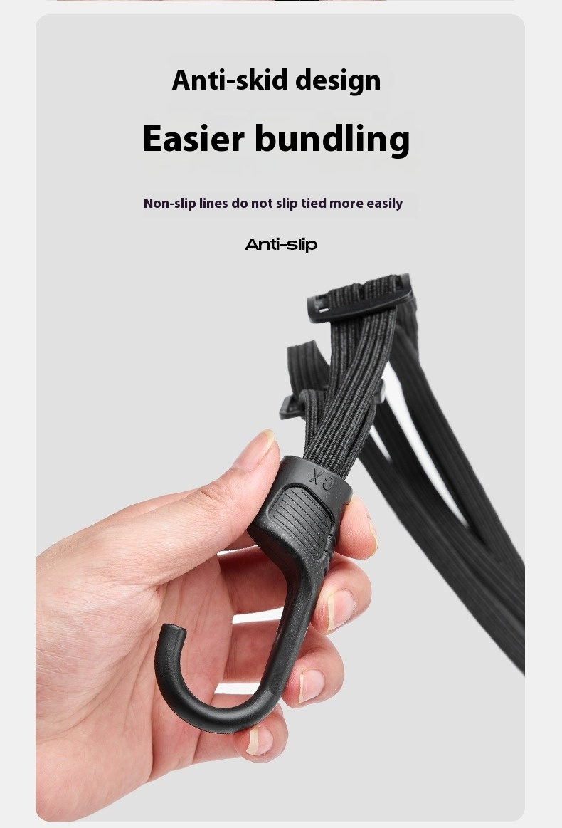 60cm Motorcycle Luggage Strap Helmet Fixed Straps Universal Retractable Elastic Buckle Rope Motorbike Durable Helmet Luggage Net