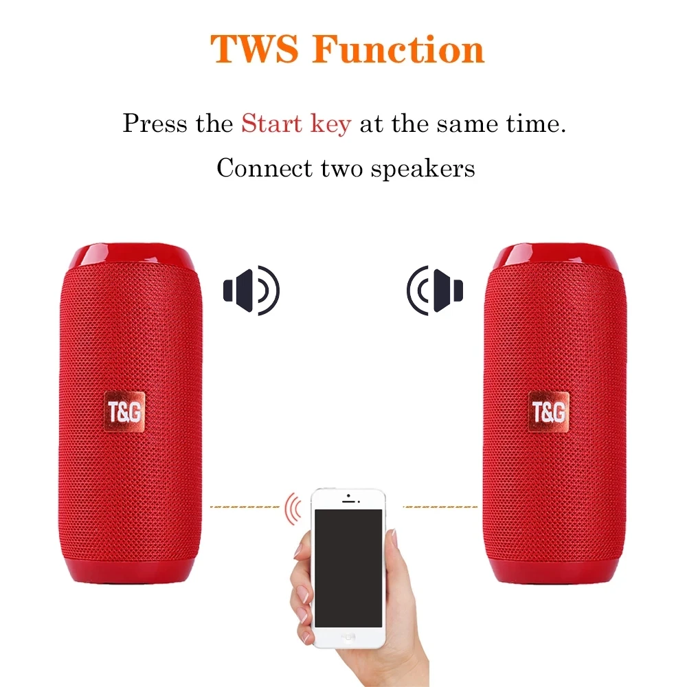 Przenośny bezprzewodowy głośnik Bluetooth Blutooth Music Sound Box dla Caixa De Som Blootooth Subwoofer Radio FM Handfree Bass System