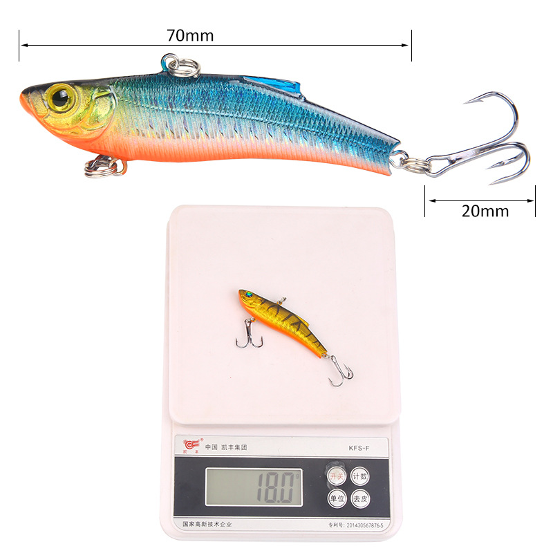 1 Cái Mùa Đông Mồi Dụ Cá Minnow VIB Thìa Spinner Mồi 70Mm 18G Mồi Giả Jig Wobblers Câu Cá mồi Câu Cá