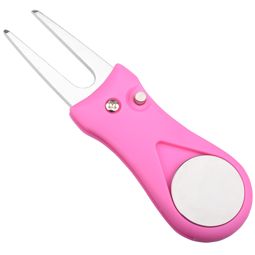1PC Golf Divot Repair Tool With Ball Marker Pitch Mark Fork Golf Pitchfork Akcesoria golfowe Składane narzędzie do naprawy Divot