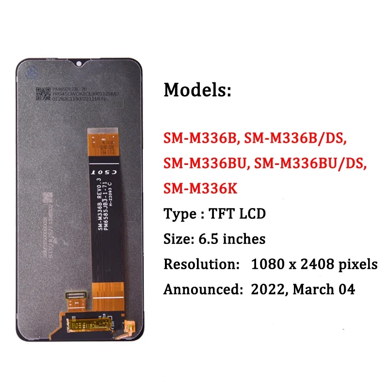 For Samsung M33 5G M336 M336B LCD Display Touch Screen Digitizer Assembly For Samsung M23 M236 M236B LCD Display