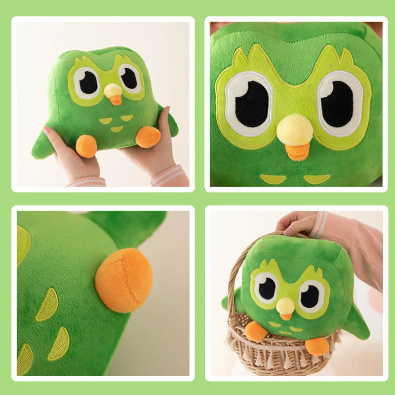 สีเขียวนกฮูกตุ๊กตาของเล่นตุ๊กตานุ่มตุ๊กตานกฮูกอ้วน Plushie น่ารักการ์ตูนสัตว์ตุ๊กตาหมอนตกแต่งห้องของขวัญของเล่นสําหรับเด็กผู้ใหญ่