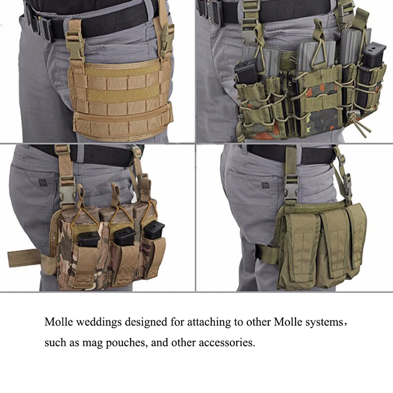 Tactical Drop Leg Platform Molle Adjustable Thigh Leg Panel Hanging Board Portable Cartridge Clip Pouch Leggings Pannier