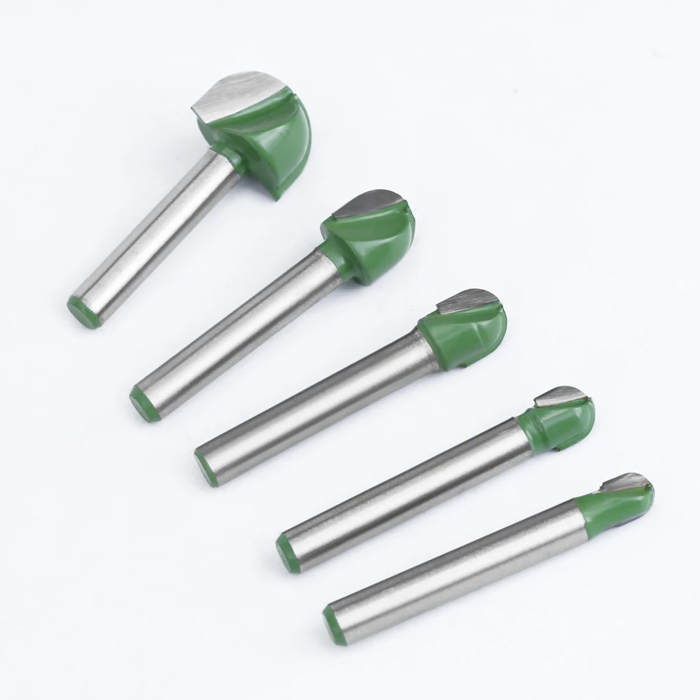 LAVIE 1pc 6mm Shank Ball Nose End Mill Round Nose Cove CNC Milling Bit Radius Core Box Solid Carbide Router Bit Tools MC06001
