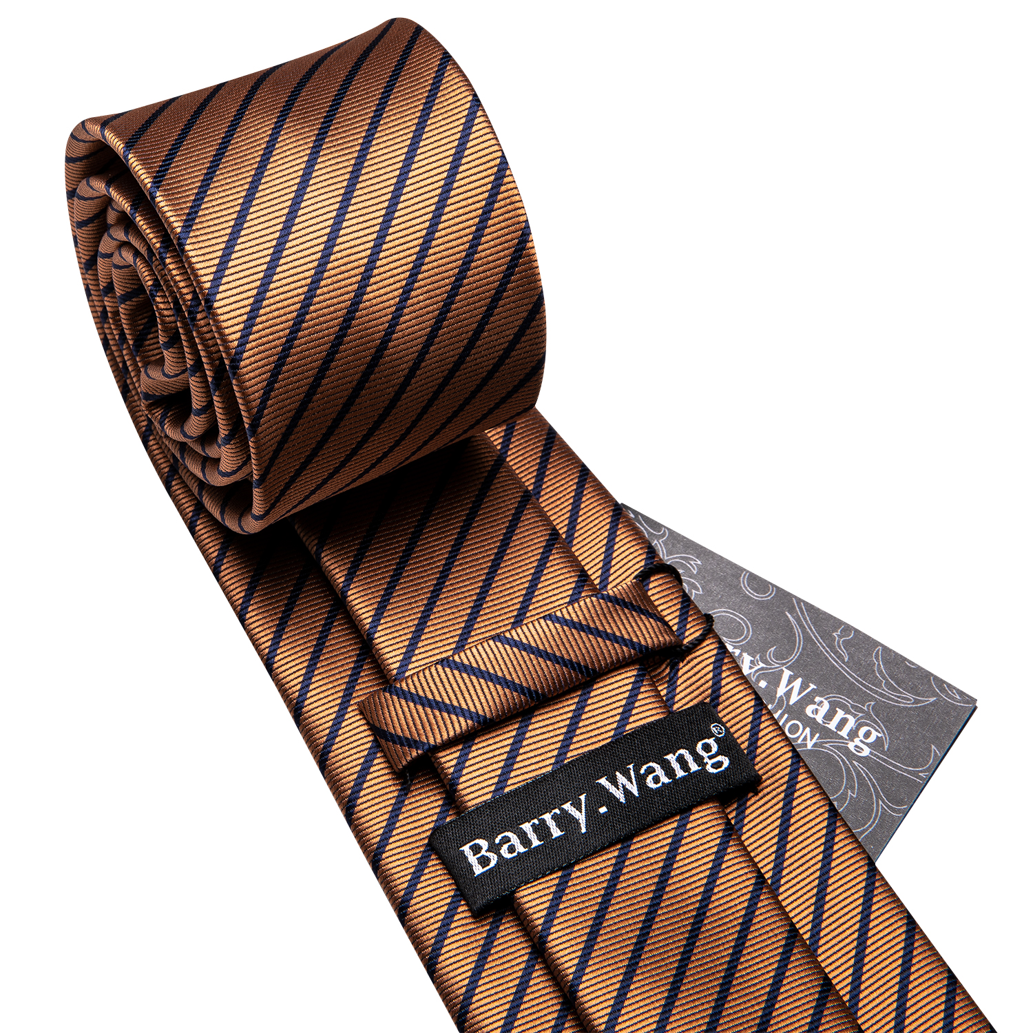 Мужской жаккардовый галстук для манжет Barry.Wang, оранжевый, коричневый