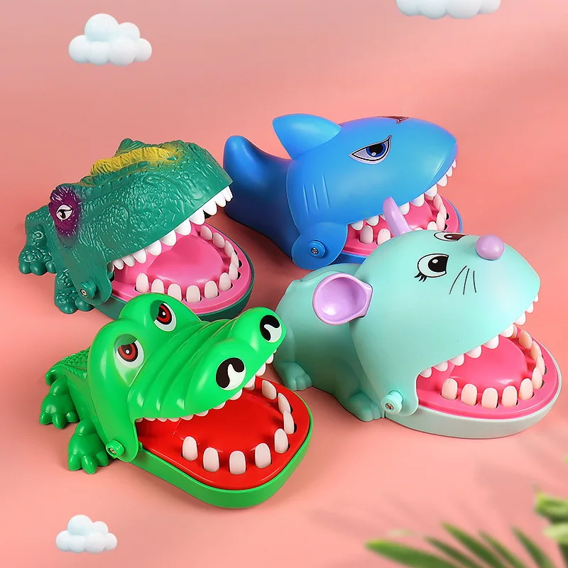 Novelty Funny Toys Crocodile Dinosaur Biting Hand Game Desktop Party Multiplayer Trick Game Interactive Decompression Toy Gift