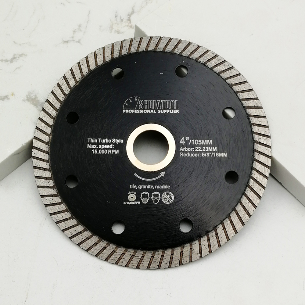 SHDIATOOL 1Pc 105 /115/125Mm Kim Cương Ép Nóng Superthin Turbo Lưỡi Dao Gạch Gốm Đá Cẩm Thạch Đĩa Cắt độ Dày 1.1-1.6Mm
