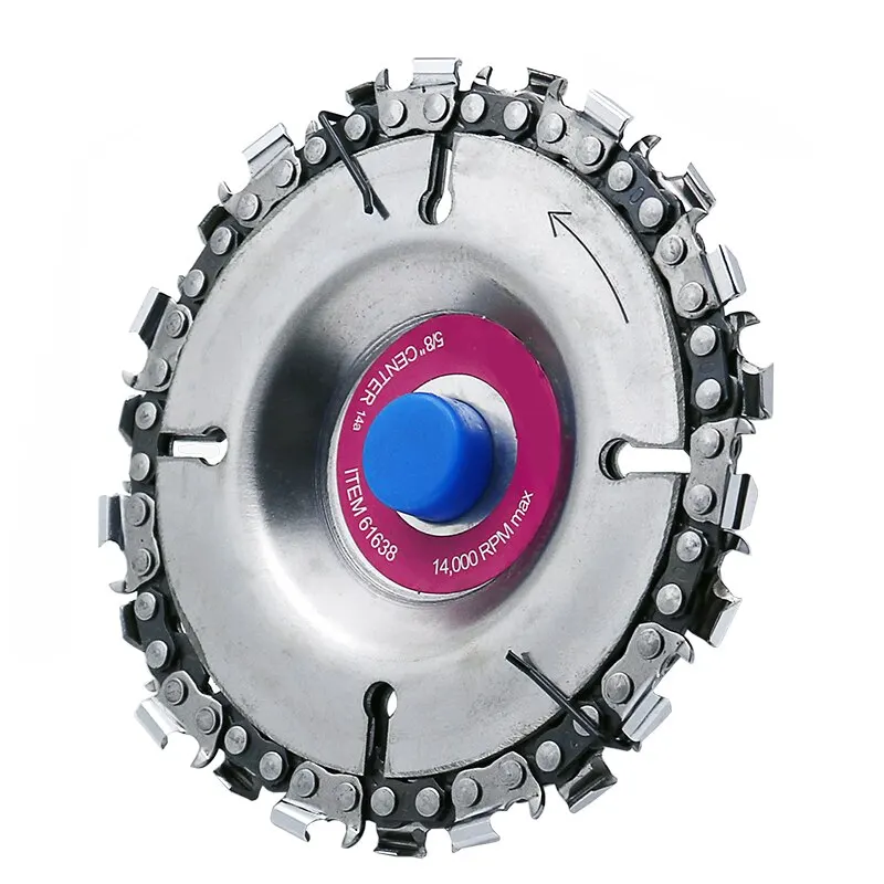 Hoja de sierra de cadena de 4 pulgadas y 22 dientes, máquina de disco de amoladora angular multifunción, discos de ranurado de Metal y madera para carpintería, herramienta de corte fino