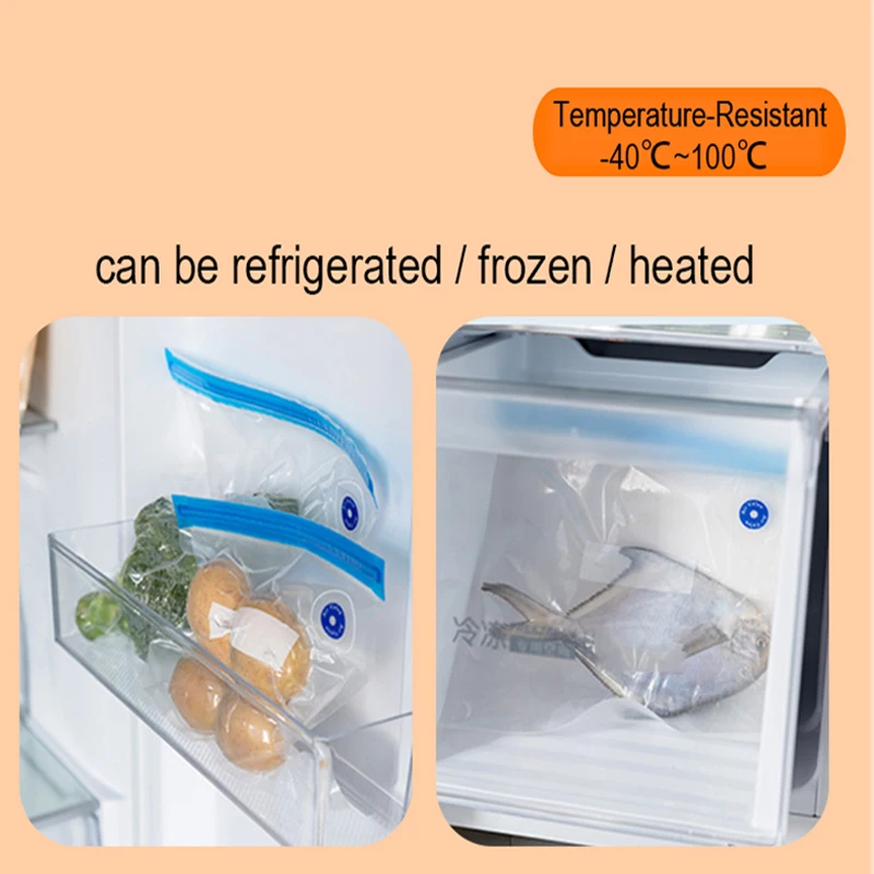Bolsa de vacío de 5 uds/10 piezas, aire comprimido, reutilizable, almacenamiento de alimentos, sellado al vacío, resistente a la humedad, embalaje de bolsa sellada al vacío