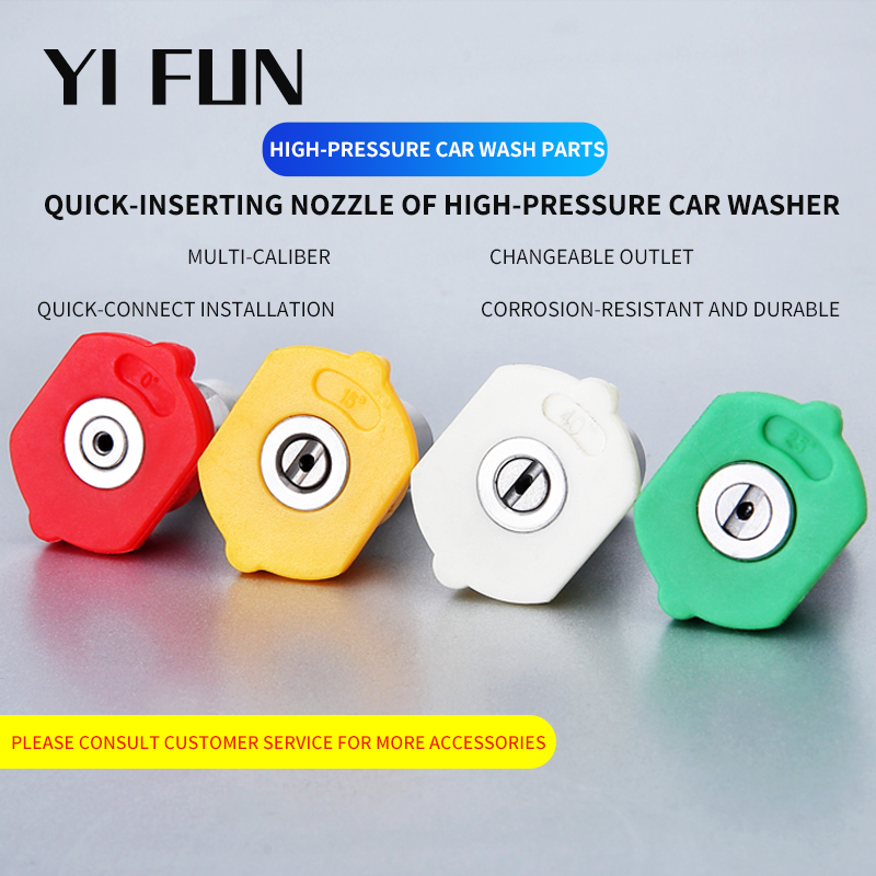 Cao Cấp Phối Màu Sắc Đầu Nối Nhanh 1/4 "Rửa Xe Ô Tô Kim Loại Phản Lực Lance Vòi Phun Cho Súng Bắn Nước