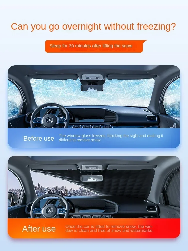 Auto Schnee Schild Abdeckung Magnetische Sonnenschutz Für Frontscheibe Block Abdeckung Winter Autos Außen Abdeckung Zubehör