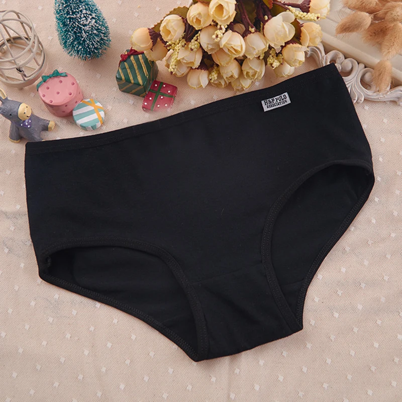 7 ピース/ロットプラスサイズの下着女性のパンティー綿ガールブリーフセクシーなランジェリーショーツ Underpant 固体パンティ女性親密な M-4XL