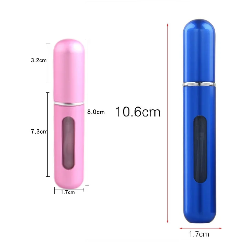 5/8ml สเปรย์น้ําหอมขวดรีฟิลขวดสเปรย์บรรจุขวดด้านล่าง Charge แบบพกพาเครื่องสําอาง Sub-ขวด